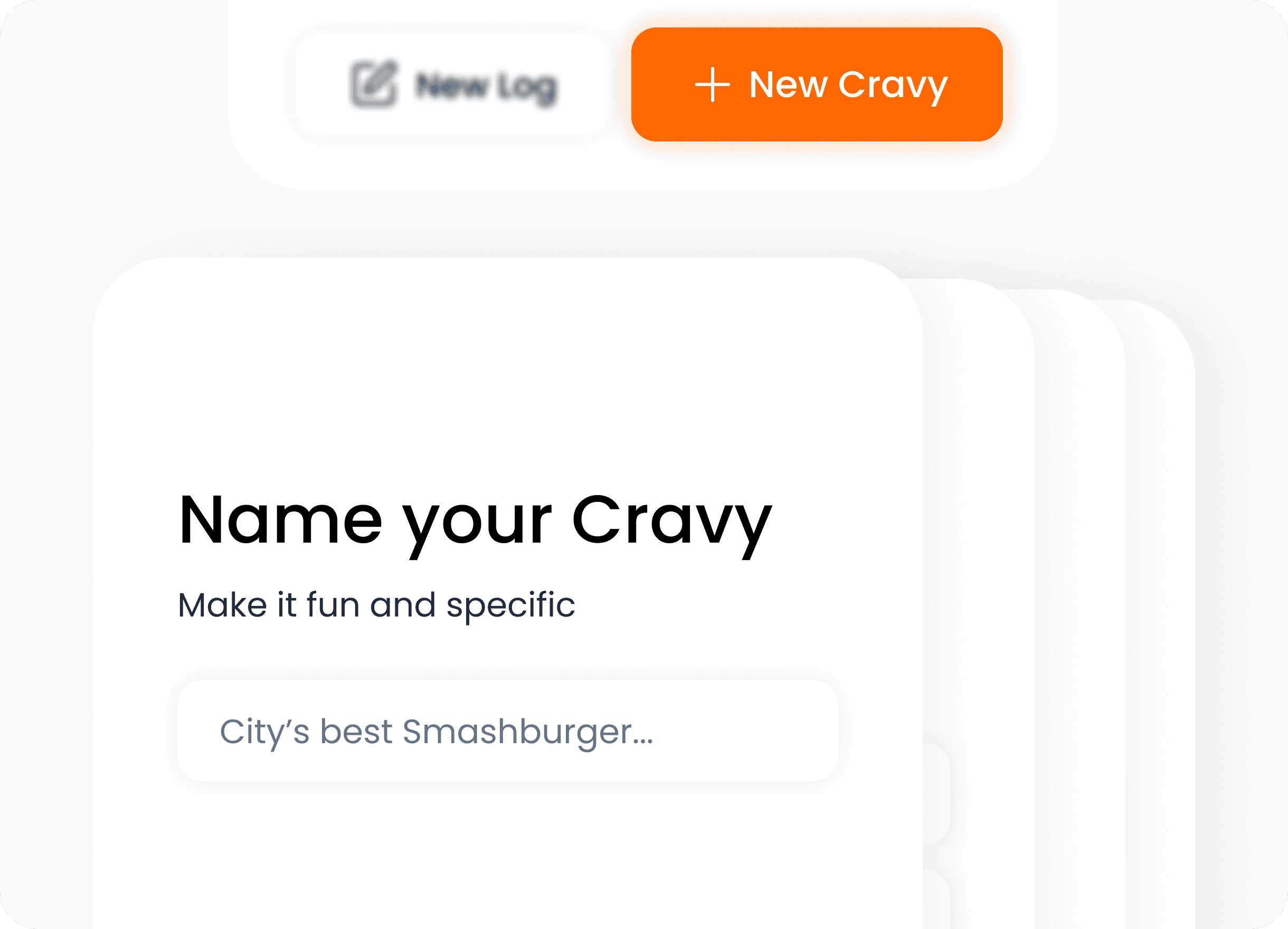 Create your Cravy and set your criteria