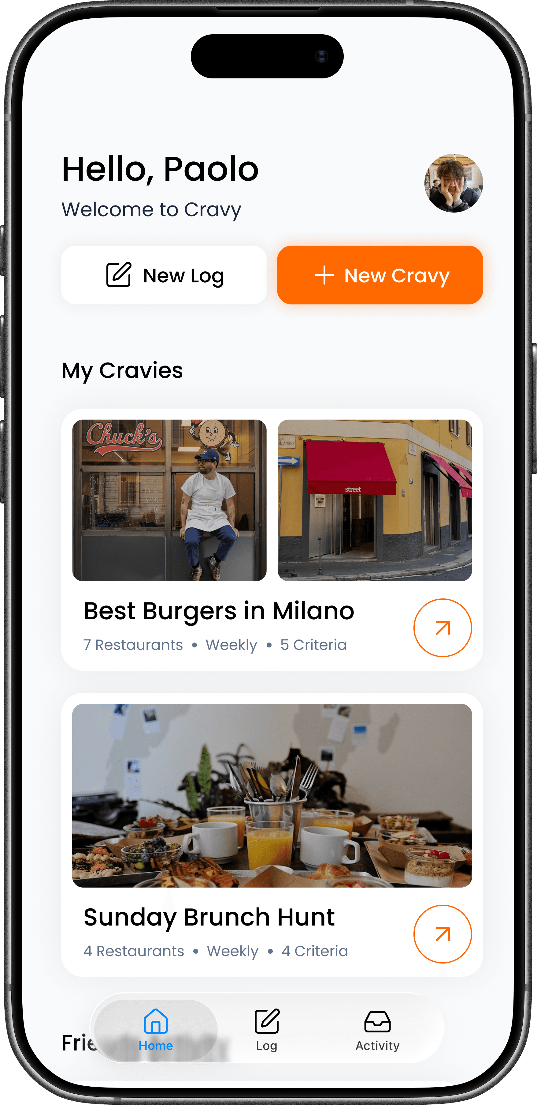 Cravit mobile app showing notification